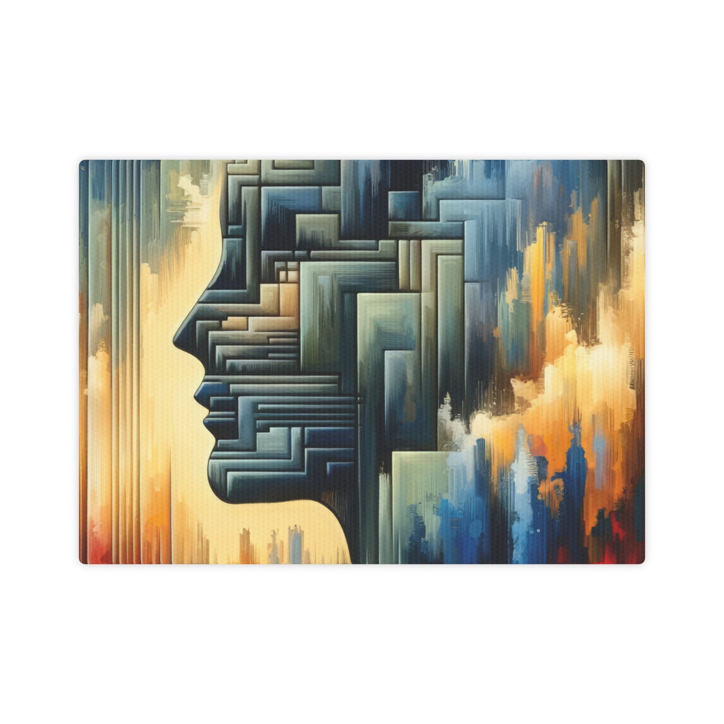 Abstract Geometric Boundaries Canvas Photo Tile