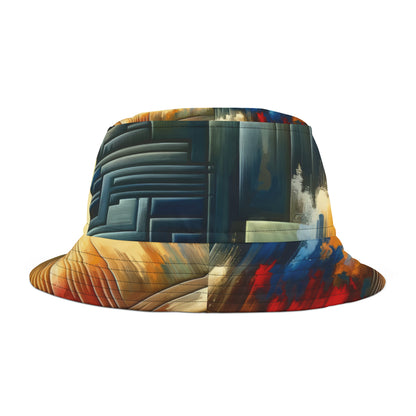 Abstract Geometric Boundaries Bucket Hat (AOP)