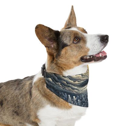 Subdued Revolutionary Currents Pet Bandana Collar