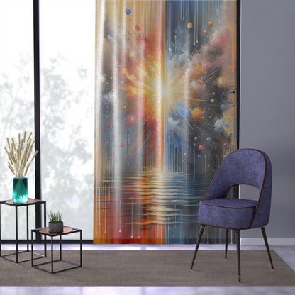 Luminous Abstract Tachism Window Curtain