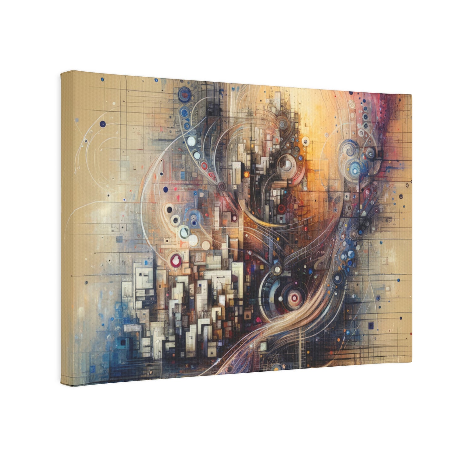 Digital Rhythmic Architecture Canvas Photo Tile