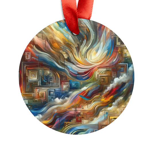 Woven Progress Tapestry Acrylic Ornament with Ribbon