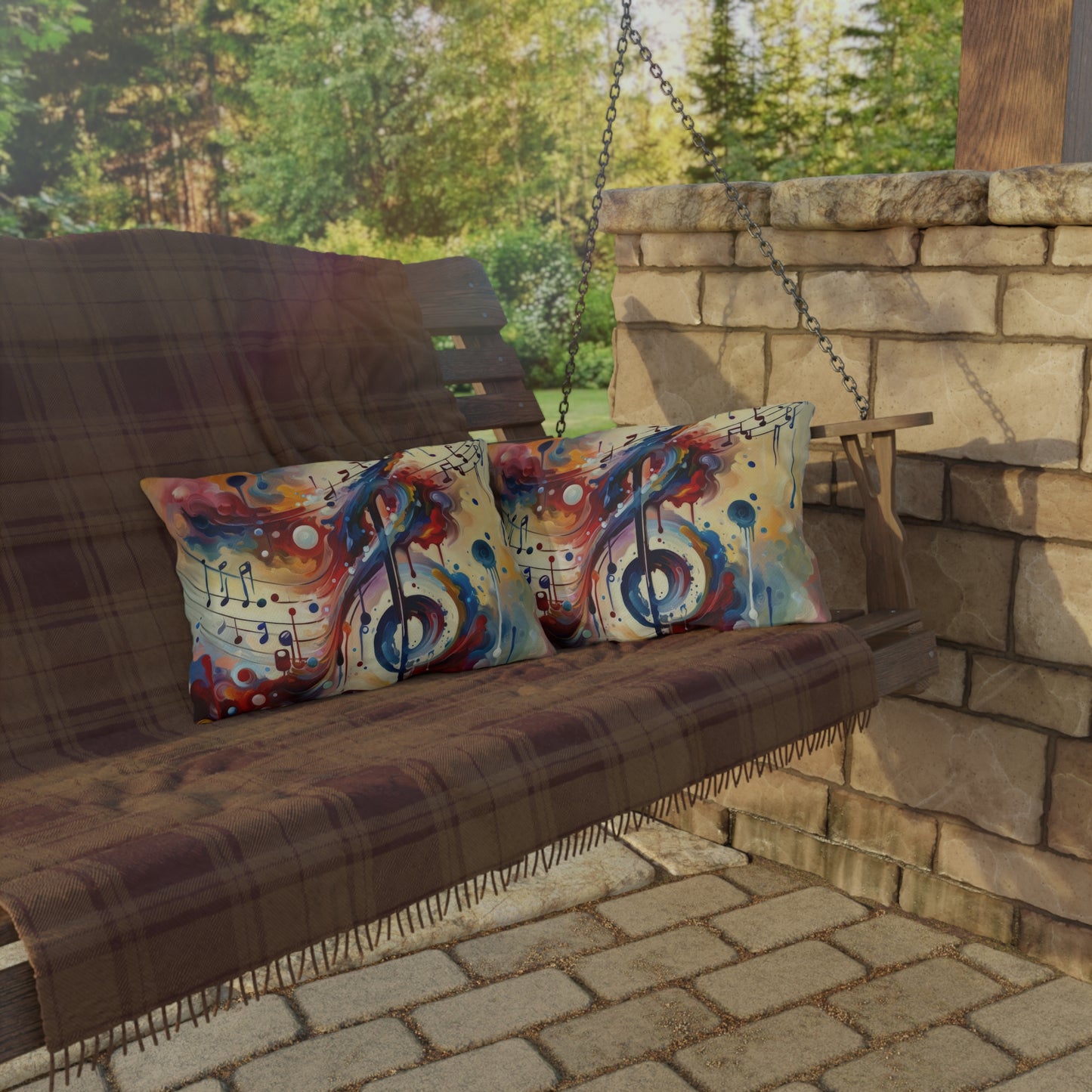Harmonizing Melody Life Outdoor Pillows