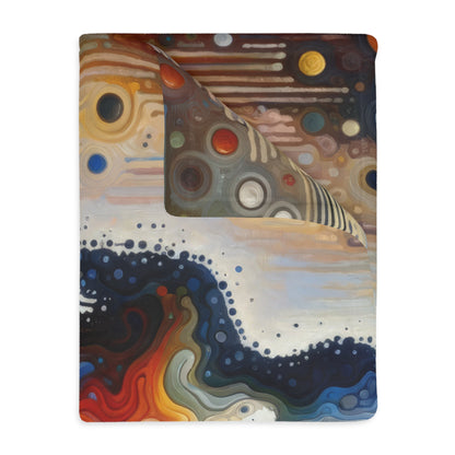 Connectedness Contours Wellness Velveteen Microfiber Blanket (Two-sided print)