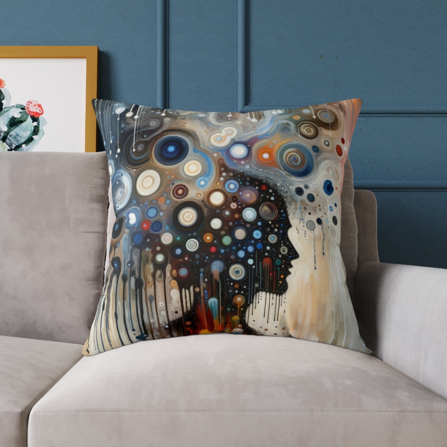 Universal Personal Tachism Spun Polyester Pillow