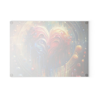 Unified Heart Reflections Glass Cutting Board