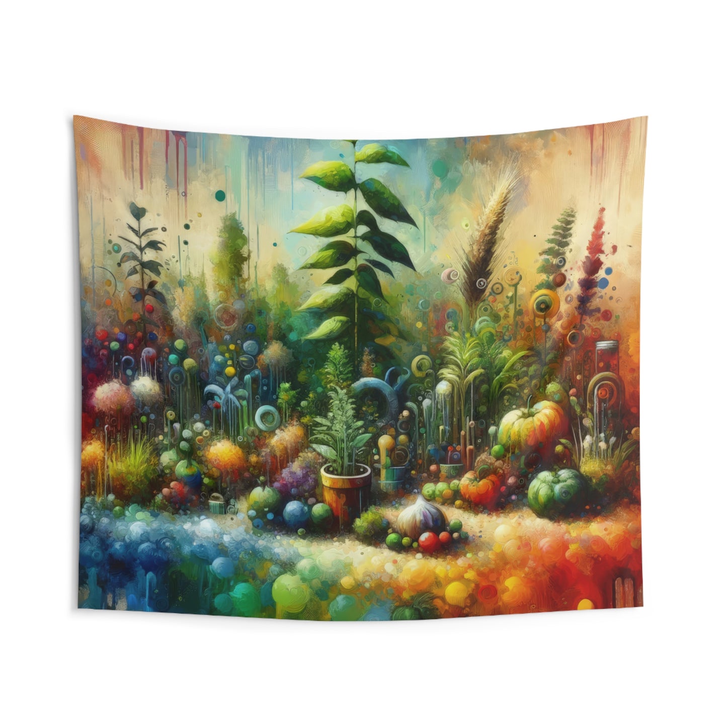 Communal Garden Microcosm Indoor Wall Tapestries