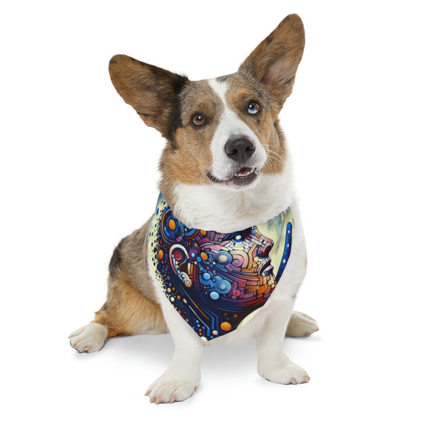 Digital Carving Abstract Pet Bandana Collar