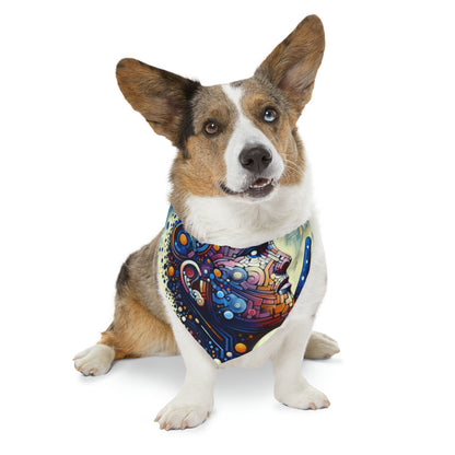 Digital Carving Abstract Pet Bandana Collar
