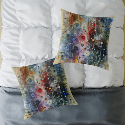 Awakenings Interconnectedness Tachism Spun Polyester Pillow