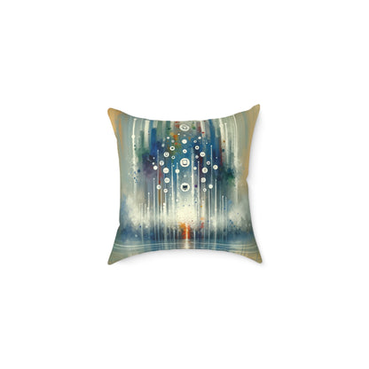 Tachism Digital Escape Spun Polyester Pillow