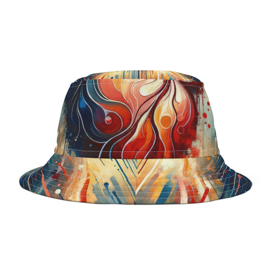 Rhythmic Heart Harmony Bucket Hat (AOP)