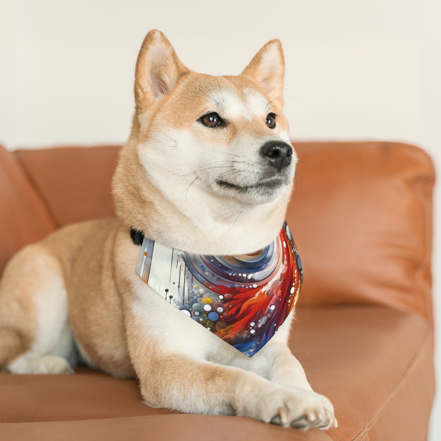 Harmonic Swirl Elegance Pet Bandana Collar