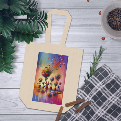 Vibrant Digital Arboriculture Double Wine Tote Bag