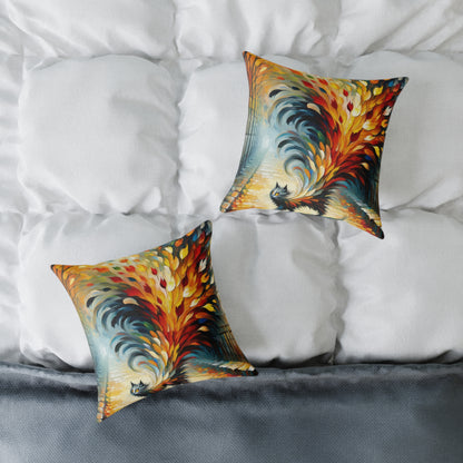 Autumn Whirlwind Escape Spun Polyester Pillow