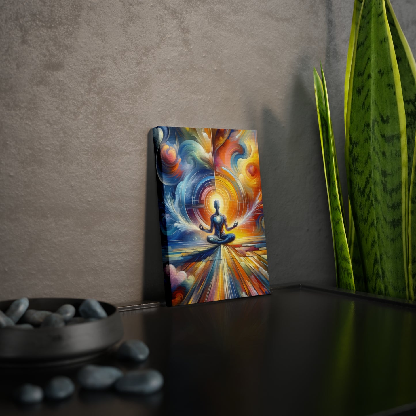 Techno Spiritual Synthesis Canvas Photo Tile