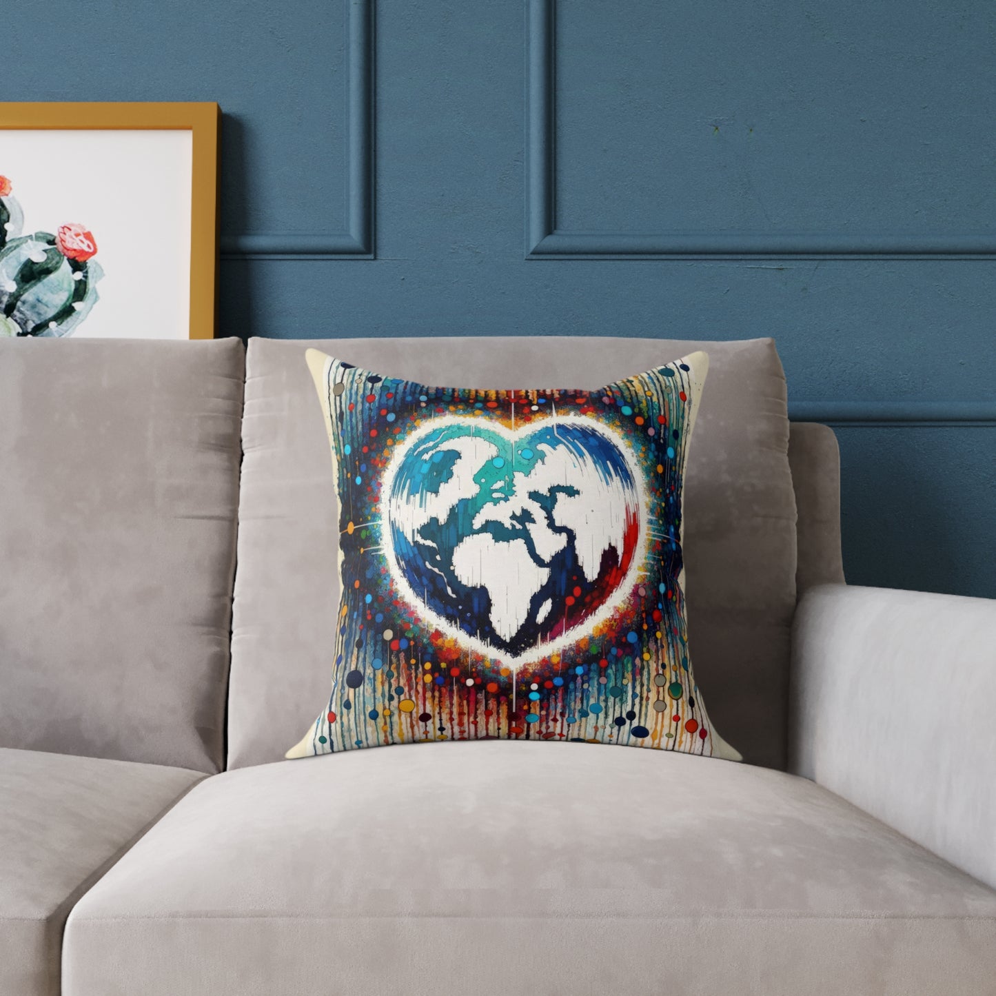 Heartbeats Synchronizing Peace Spun Polyester Pillow