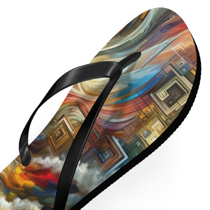 Woven Progress Tapestry Flip Flops