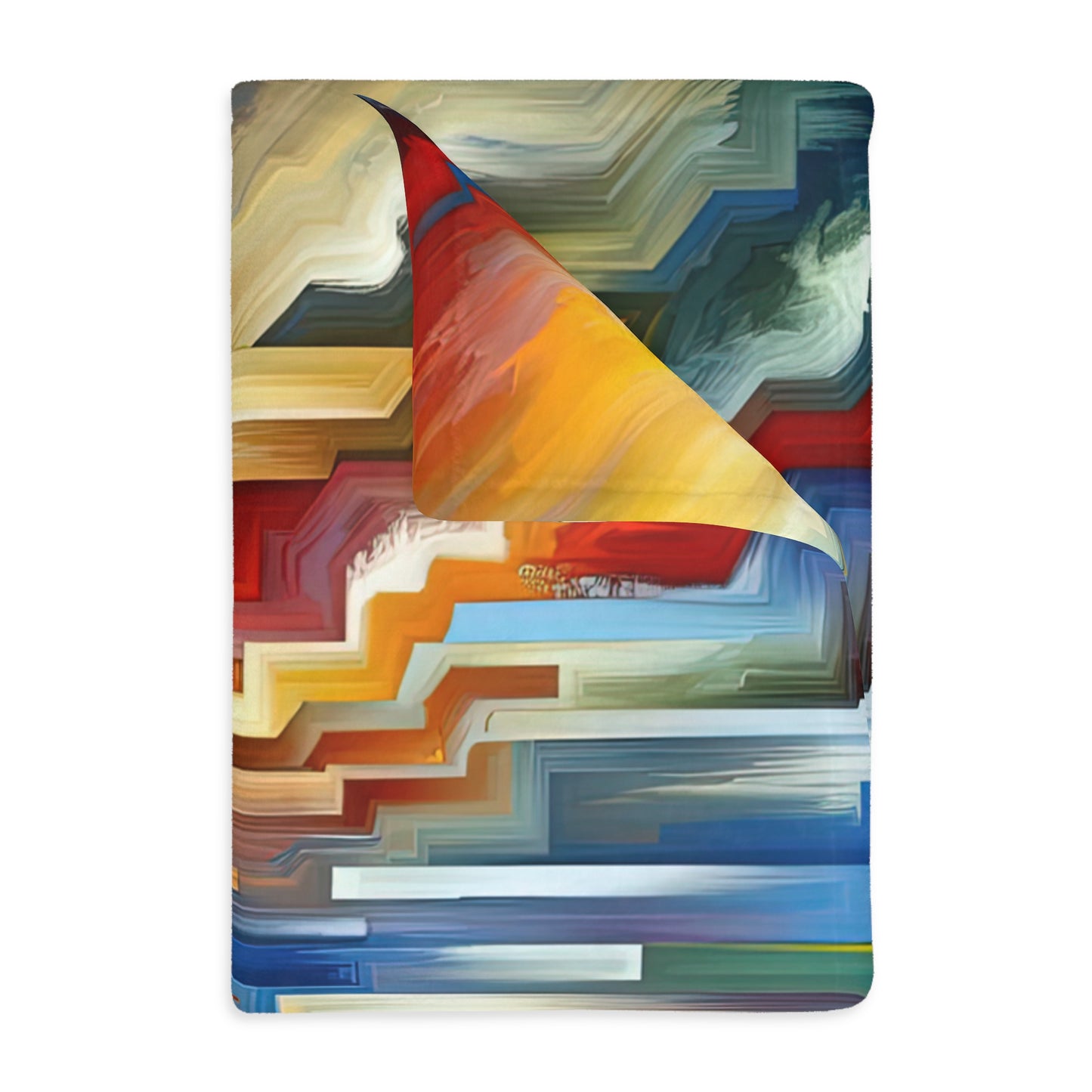 Unity Abstract Vibrancy Velveteen Microfiber Blanket (Two-sided print)