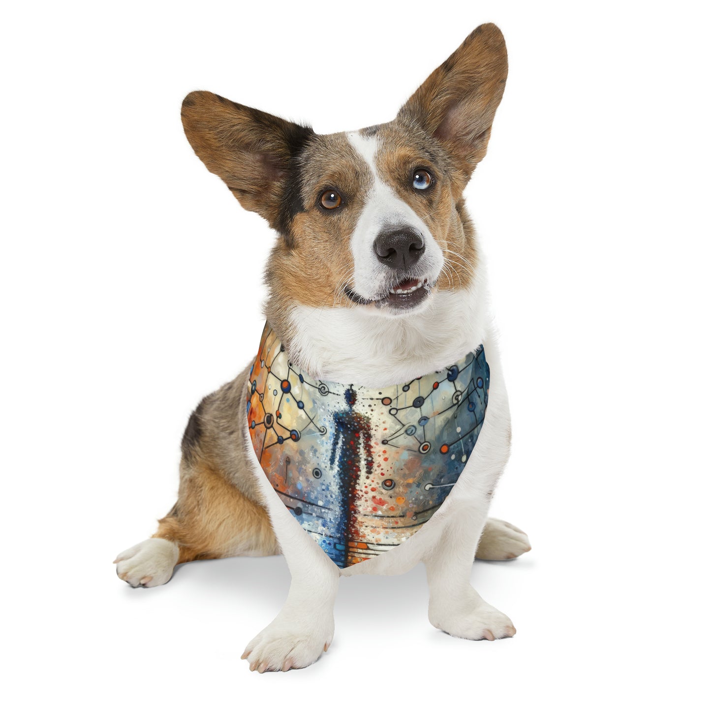 Technological Connectivity Bridge Pet Bandana Collar