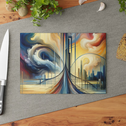 Conscious Bridge Tachism Glass Cutting Board