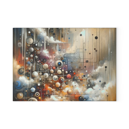 Abstract Mechanical Harmony Glass Cutting Board