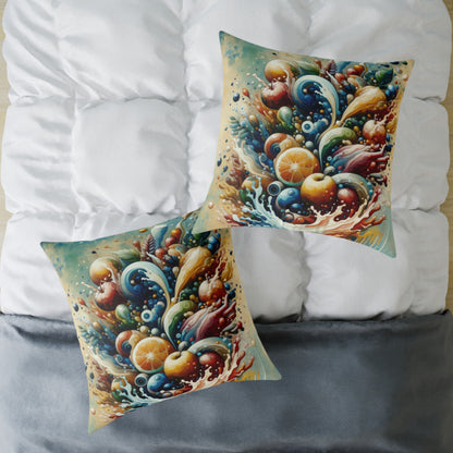 Nourishing Tachism Symphony Spun Polyester Pillow