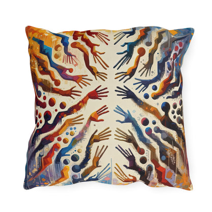 Architects Wisdom Tachism Outdoor Pillows