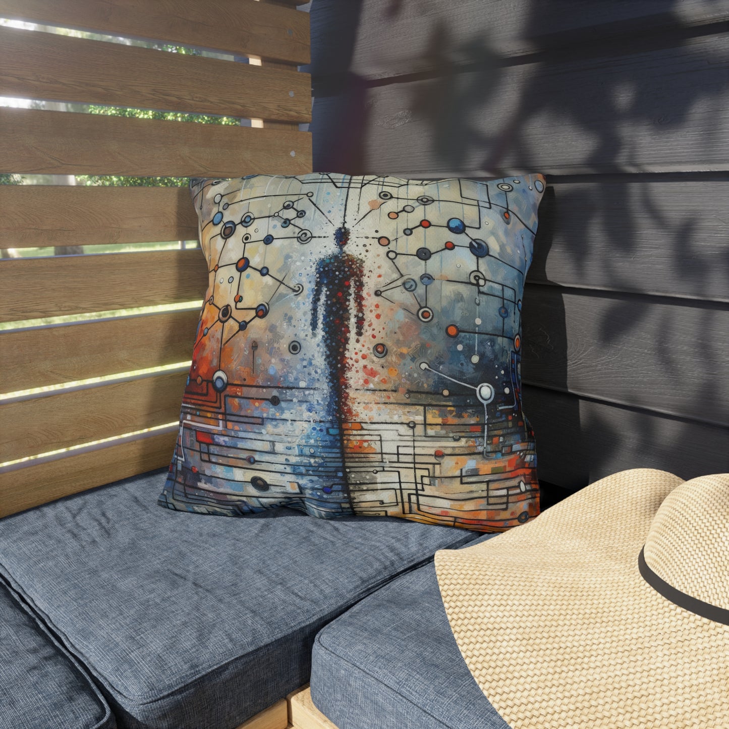 Technological Connectivity Bridge Outdoor Pillows
