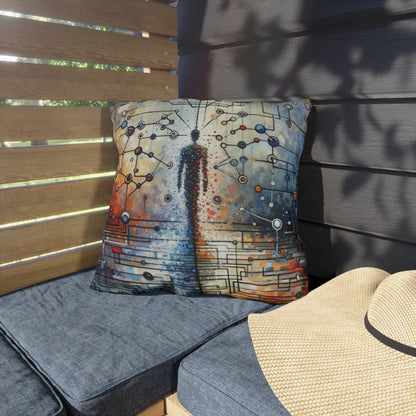 Technological Connectivity Bridge Outdoor Pillows