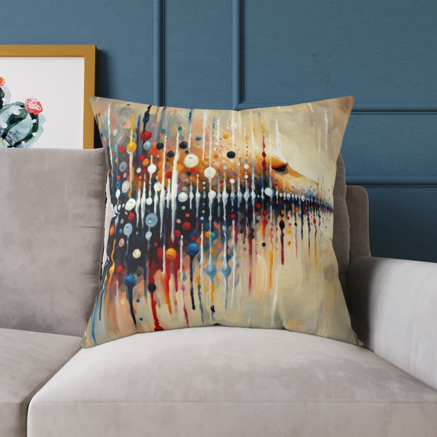 Distant Barking Echoes Spun Polyester Pillow