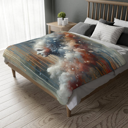 Ephemeral Hour Residue Velveteen Microfiber Blanket (Two-sided print)