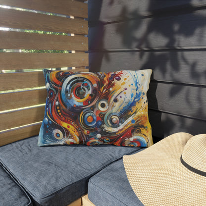 Harmonic Abstract Synergy Outdoor Pillows
