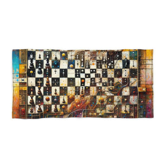 Cosmic Chess Integration Beach Towel