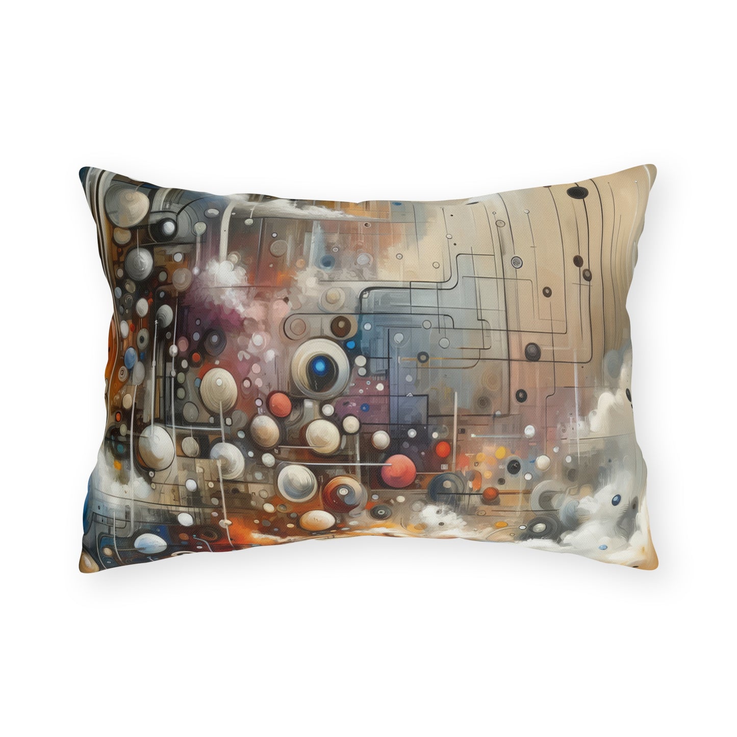 Abstract Mechanical Harmony Outdoor Pillows