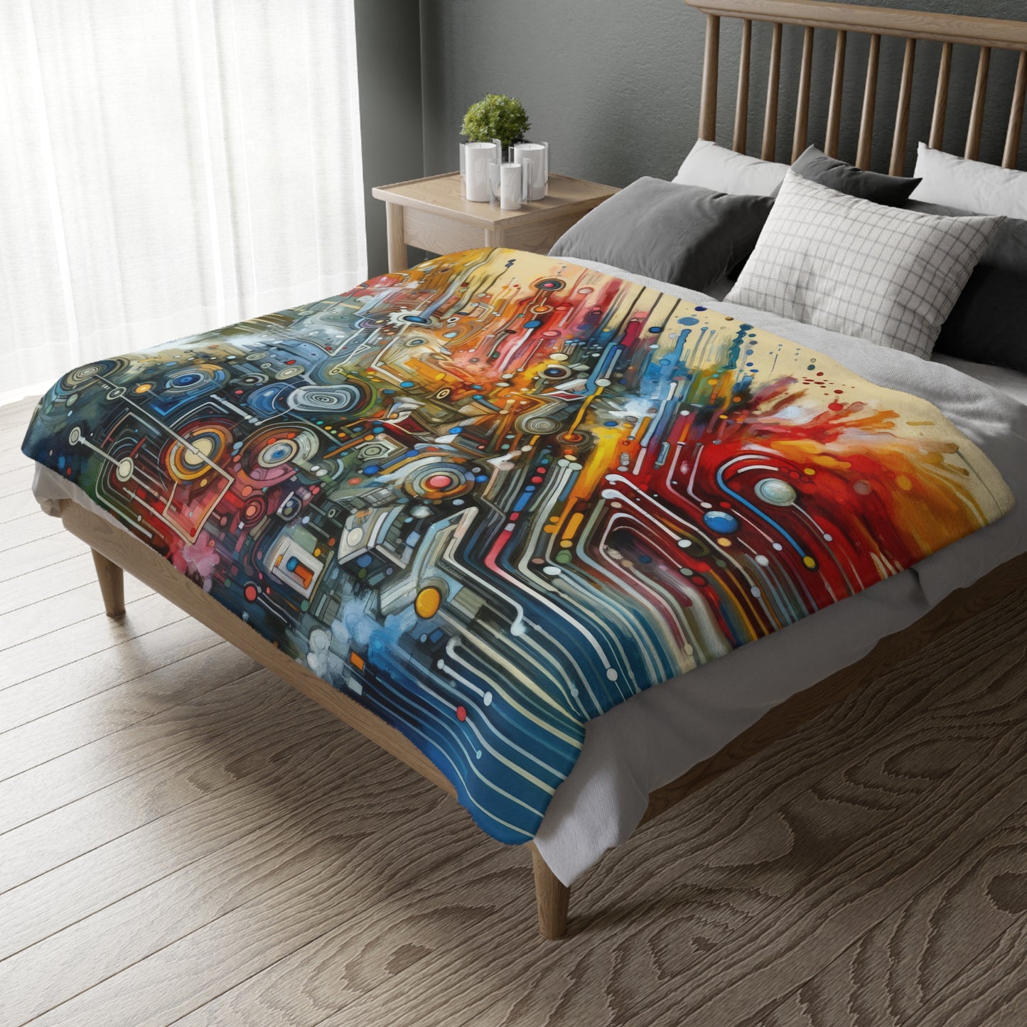 Beliefs Systems Intersection Velveteen Microfiber Blanket (Two-sided print)