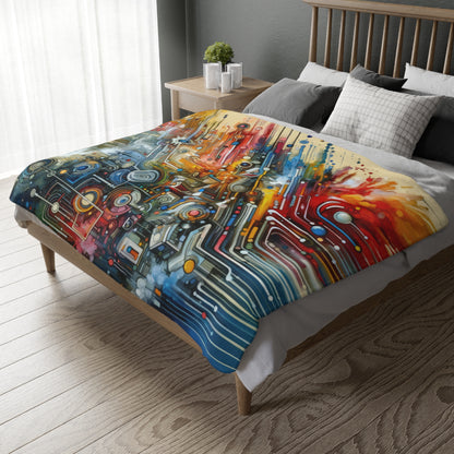 Beliefs Systems Intersection Velveteen Microfiber Blanket (Two-sided print)