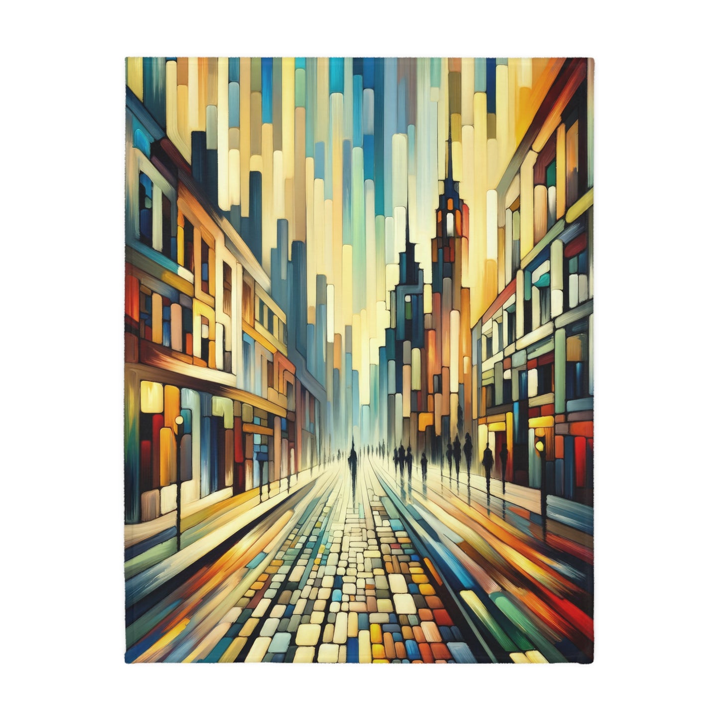 Cobbled Rhythm Heartbeat Velveteen Microfiber Blanket (Two-sided print)