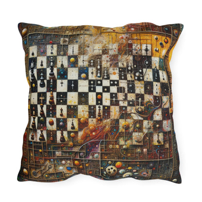 Cosmic Chess Integration Outdoor Pillows