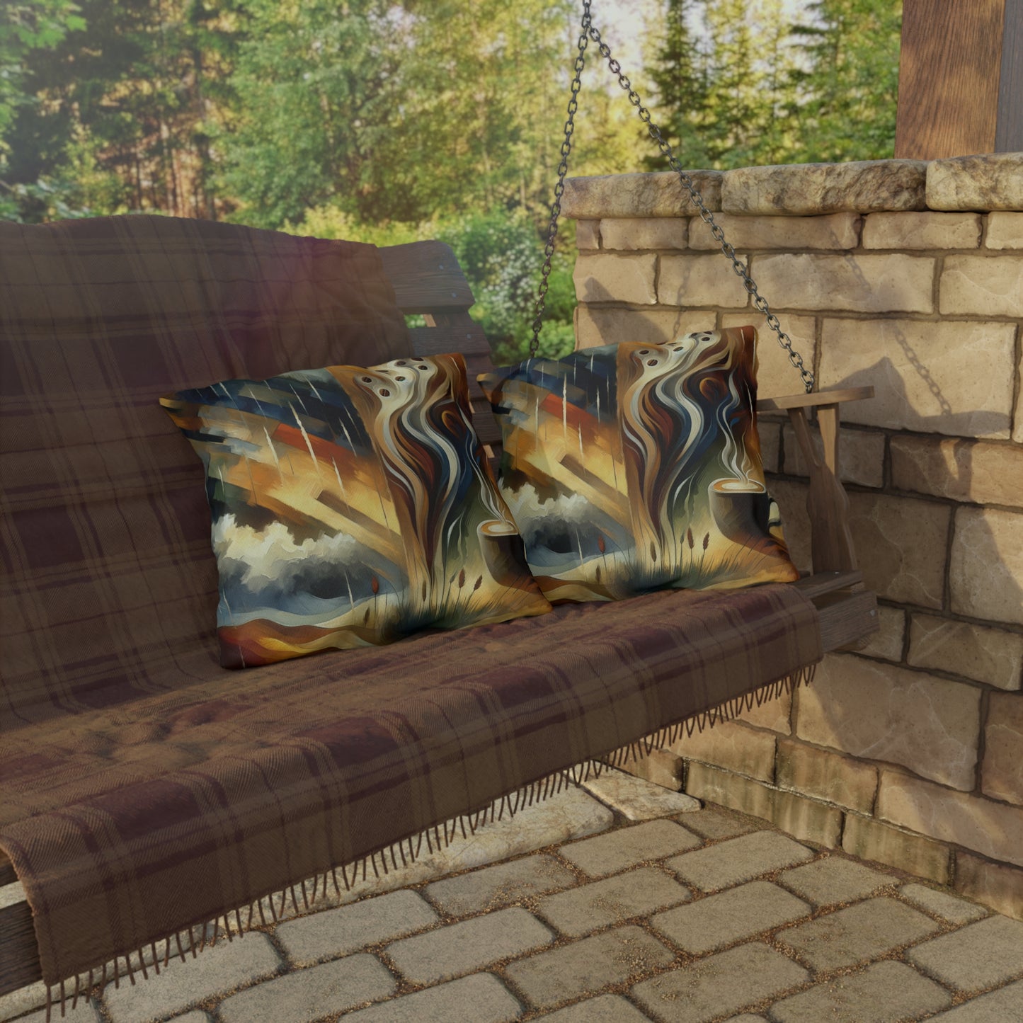 Aromatic Earth Encounter Outdoor Pillows