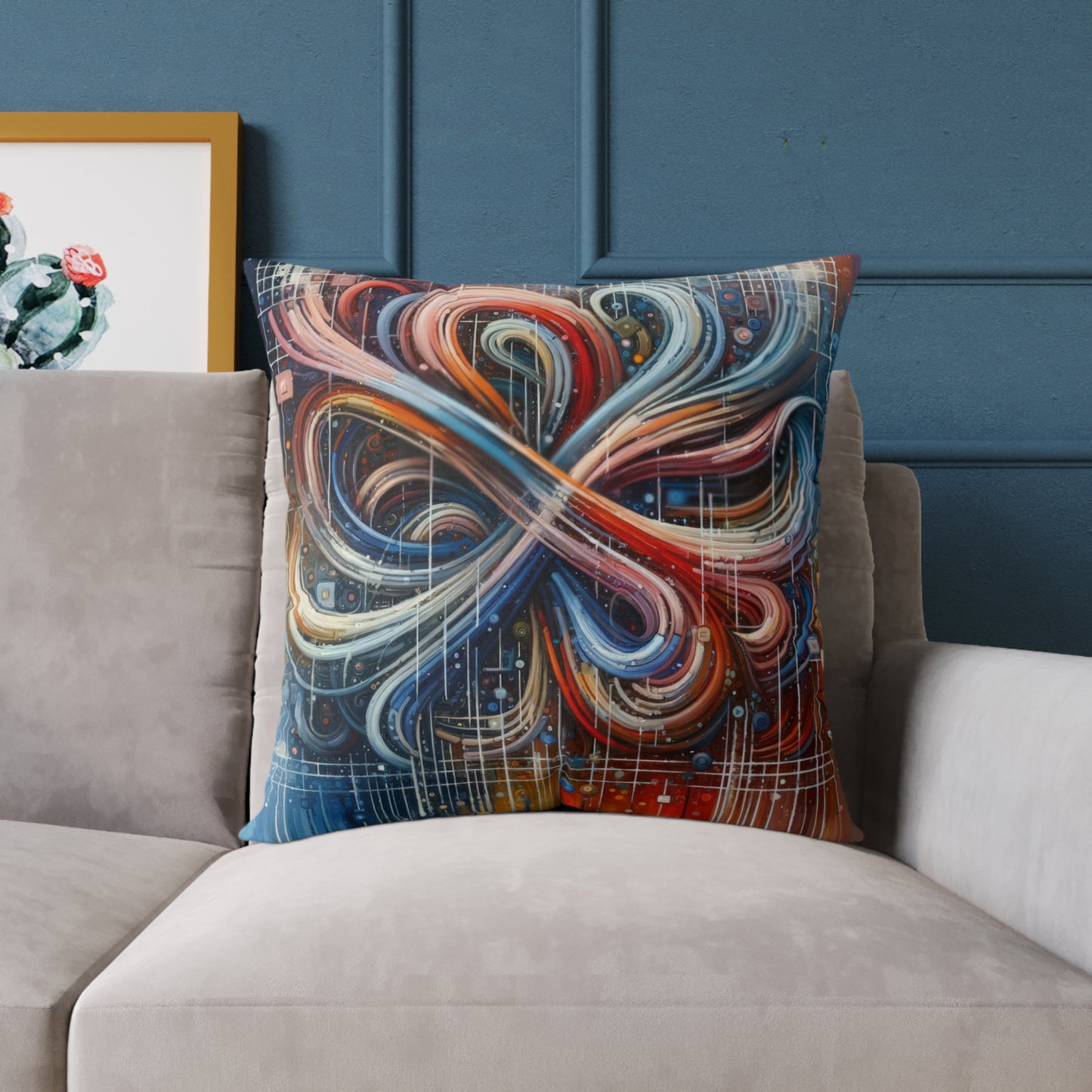 Humanity Tapestry Unification Spun Polyester Pillow