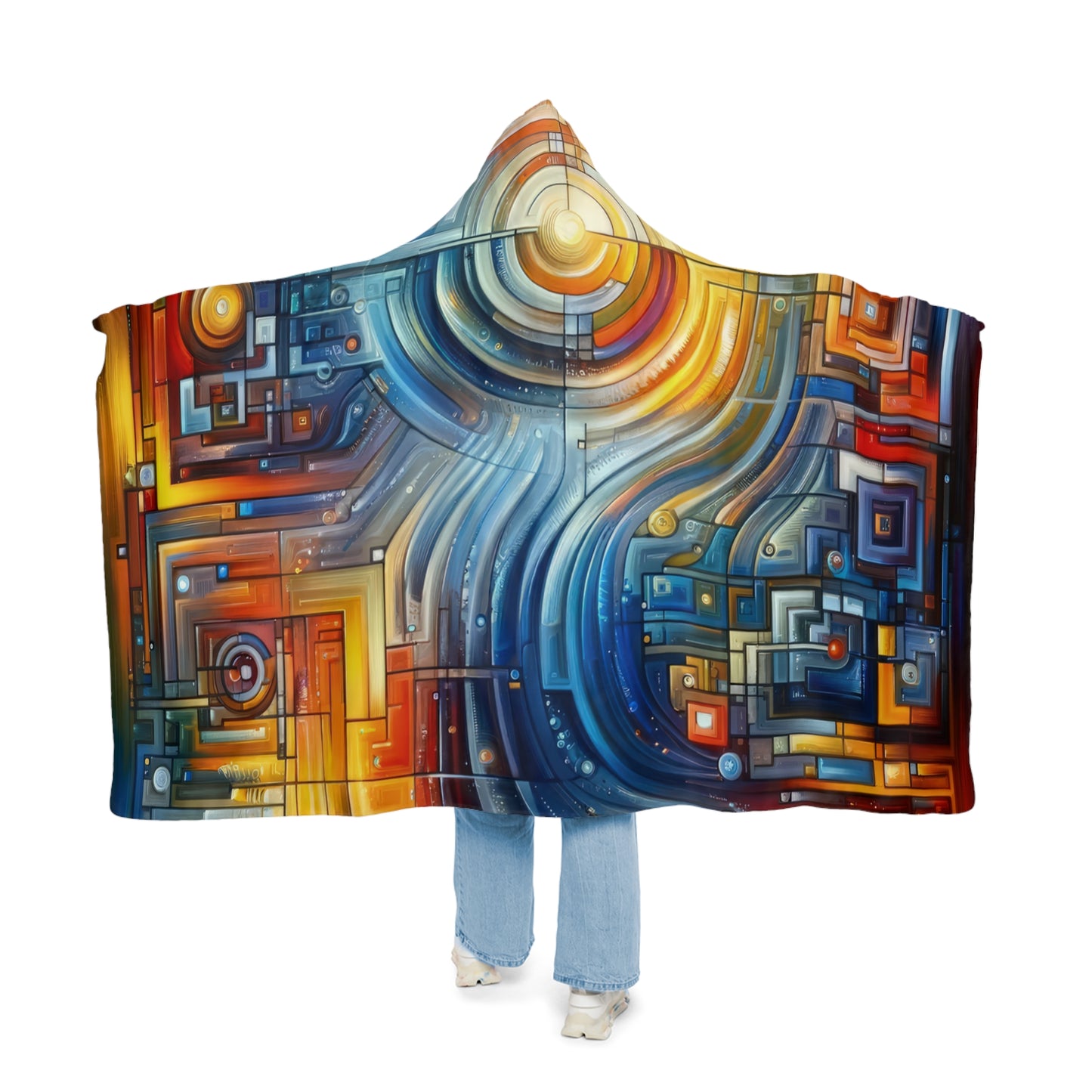 Digital Tachism Connectivity Snuggle Blanket