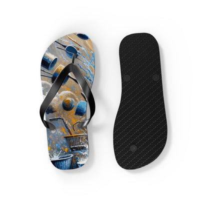 Meditative Kinetic Tachism Flip Flops