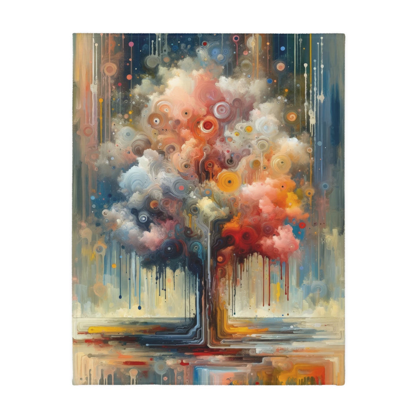 Abstract Beliefs Reflection Velveteen Microfiber Blanket (Two-sided print)