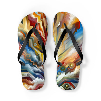 Unity Abstract Vibrancy Flip Flops