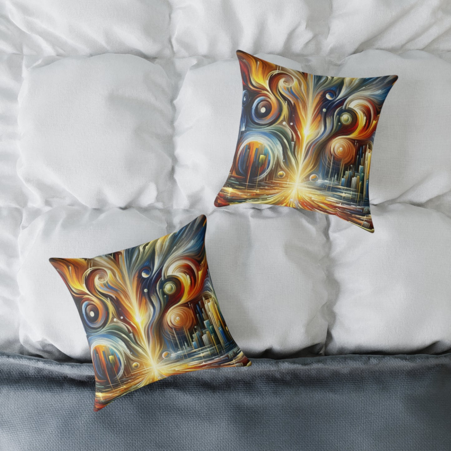 Sovereign Integral Transformation Spun Polyester Pillow