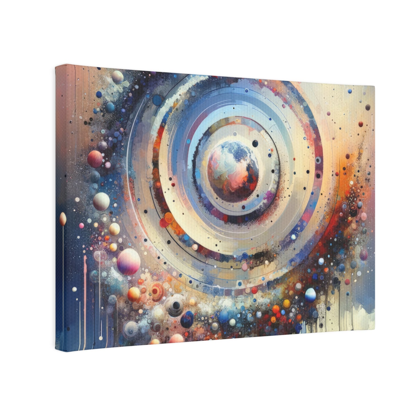 Conscious Rings Tachism Canvas Photo Tile