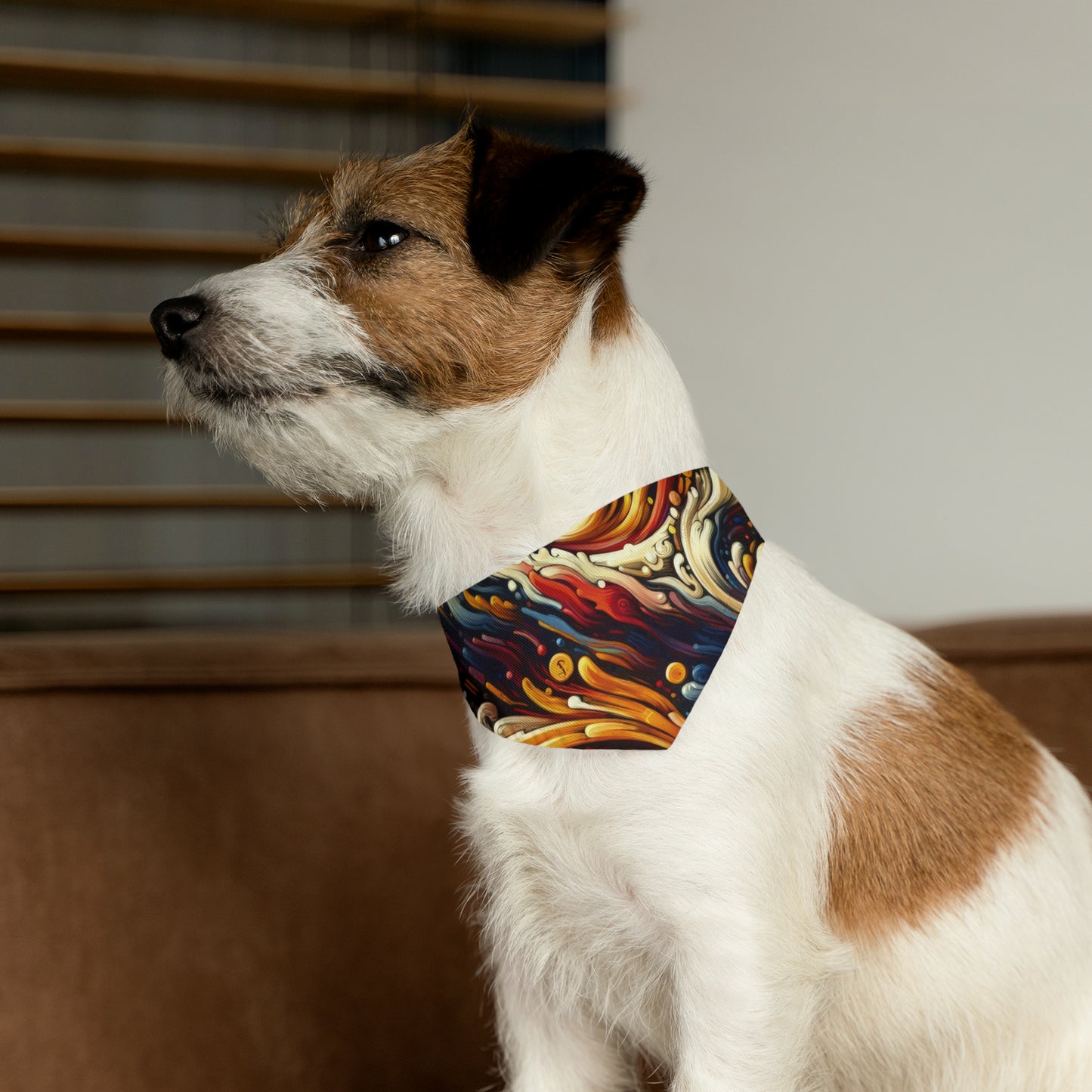 Abstract Financial Flux Pet Bandana Collar