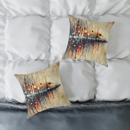 Distant Barking Echoes Spun Polyester Pillow