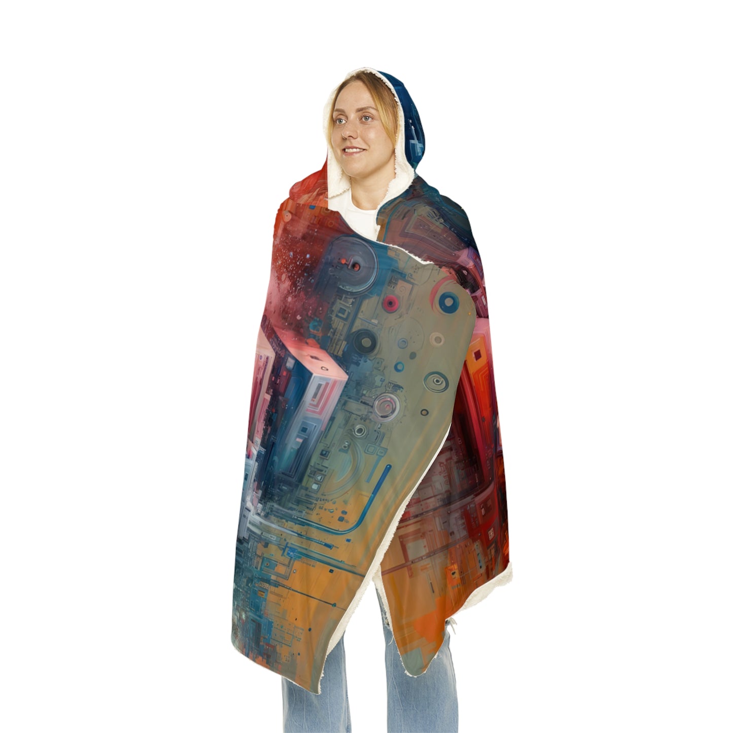 Digital Harmony Tachism Snuggle Blanket